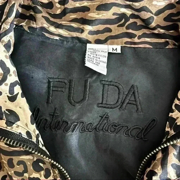 Fuda Vintage Multi-Tone Brown Animal Full Zip 100% Silk Jacket Size M - Picture 13 of 14